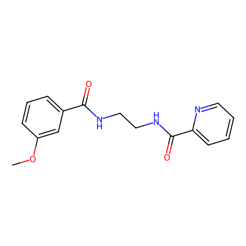 N-[2-[(3-methoxybenzoyl)amino]ethyl]pyridine-2-carboxamide structure
