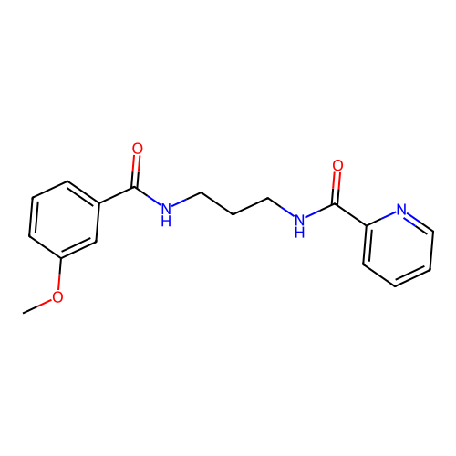 N-[3-[(3-Methoxybenzoyl)amino]propyl]-2-pyridinecarboxamide structure