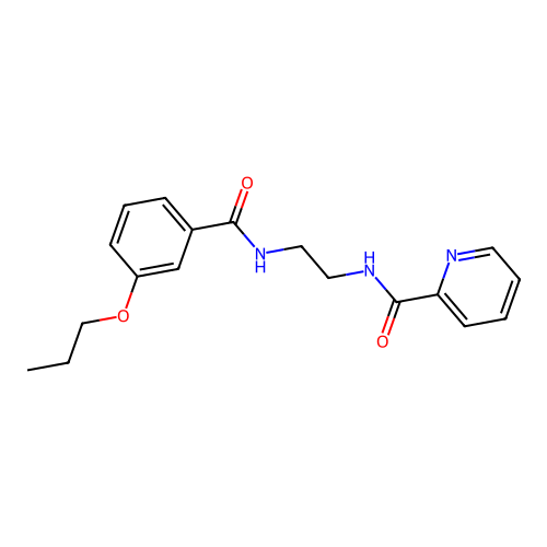 N-[2-[(3-propoxybenzoyl)amino]ethyl]pyridine-2-carboxamide structure