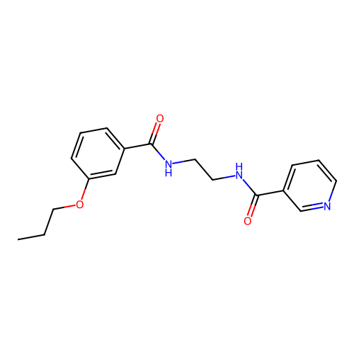N-{2-[(3-propoxybenzoyl)amino]ethyl}nicotinamide structure