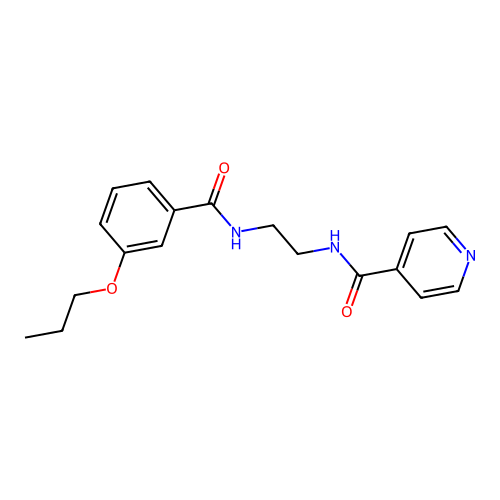 N-[2-[(3-propoxybenzoyl)amino]ethyl]pyridine-4-carboxamide structure