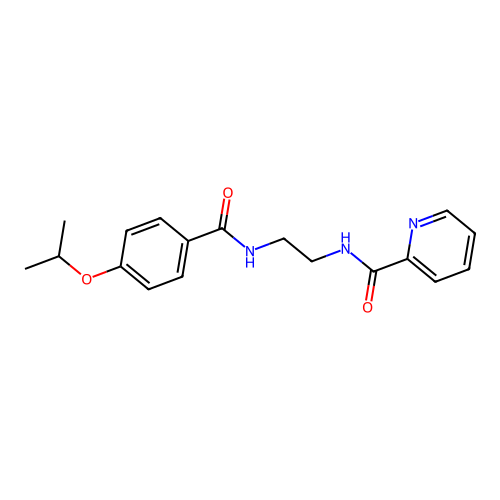 N-[2-[(4-propan-2-yloxybenzoyl)amino]ethyl]pyridine-2-carboxamide structure