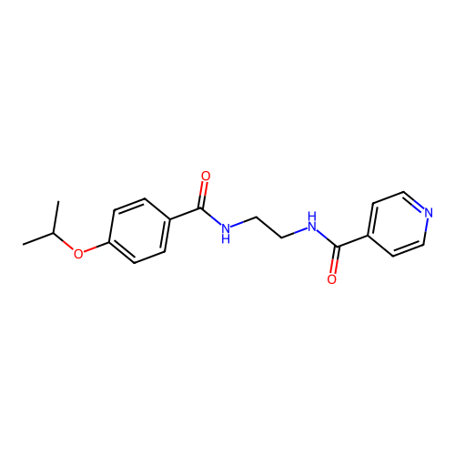 N-[2-[(4-propan-2-yloxybenzoyl)amino]ethyl]pyridine-4-carboxamide structure