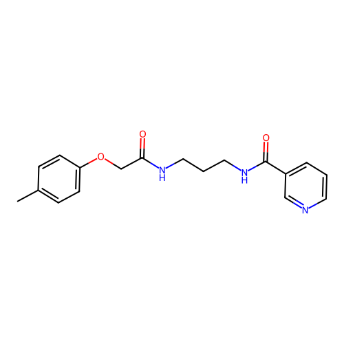 N-[3-(2-p-Tolyloxy-acetylamino)-propyl]-nicotinamide structure