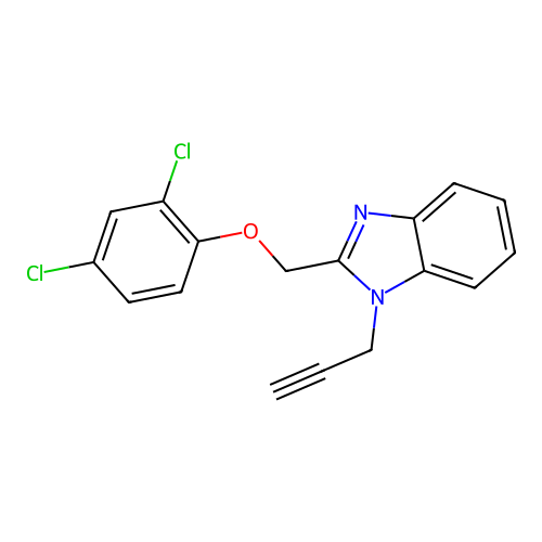 2-[(2,4-Dichlorophenoxy)methyl]-1-prop-2-ynylbenzimidazole structure