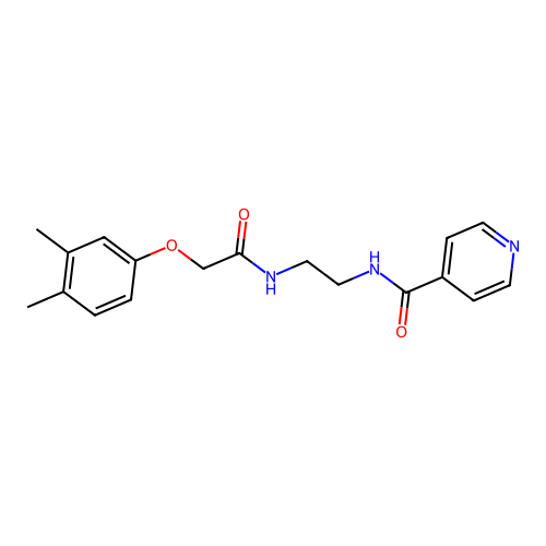 N-{2-[2-(3,4-Dimethyl-phenoxy)-acetylamino]-ethyl}-isonicotinamide structure