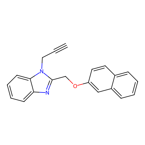 2-[(1-Prop-2-ynylbenzimidazol-2-yl)methoxy]naphthalene structure