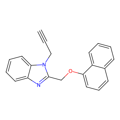 [(1-Prop-2-ynylbenzimidazol-2-yl)methoxy]naphthalene structure