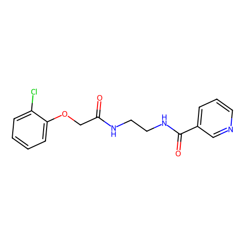 N-{2-[2-(2-Chloro-phenoxy)-acetylamino]-ethyl}-nicotinamide structure