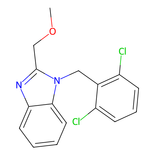 1-(2,6-dichlorobenzyl)-2-(methoxymethyl)-1H-benzo[d]imidazole structure