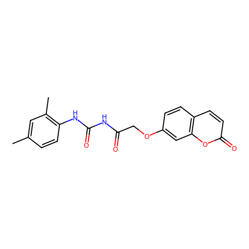 3-(2,4-dimethylphenyl)-1-{2-[(2-oxo-2H-chromen-7-yl)oxy]acetyl}urea structure