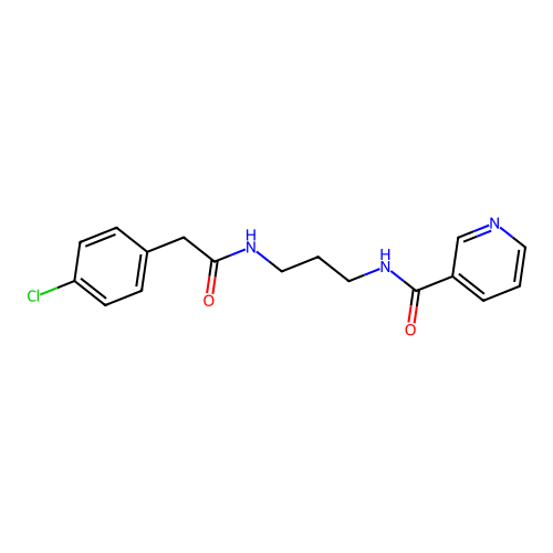 N-{3-[2-(4-Chloro-phenyl)-acetylamino]-propyl}-nicotinamide structure