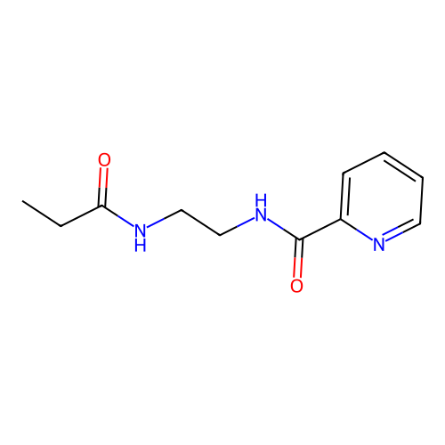 N-[2-(propanoylamino)ethyl]pyridine-2-carboxamide structure