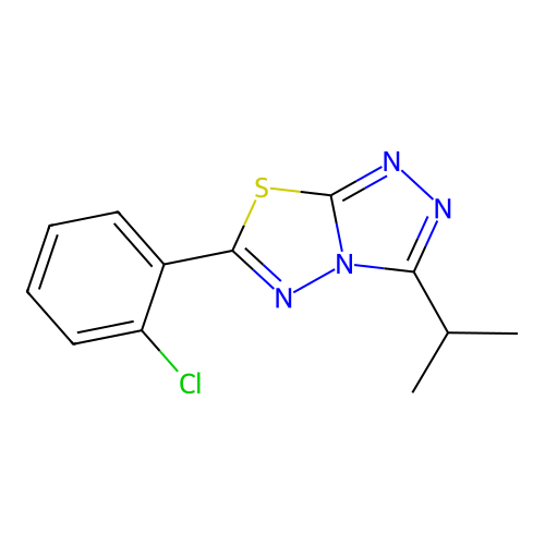 6-(2-Chlorophenyl)-3-propan-2-yl-[1,2,4]triazolo[3,4-b][1,3,4]thiadiazole structure