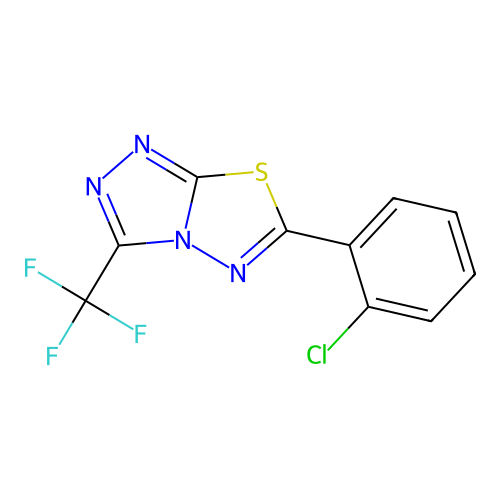 6-(2-Chlorophenyl)-3-(trifluoromethyl)-[1,2,4]triazolo[3,4-b][1,3,4]thiadiazole structure