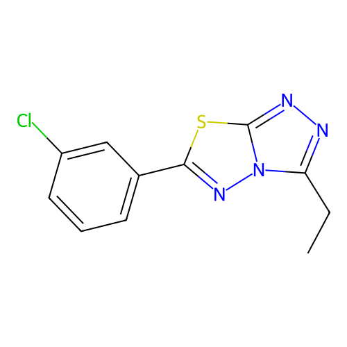 6-(3-Chlorophenyl)-3-ethyl[1,2,4]triazolo[3,4-b][1,3,4]thiadiazole structure