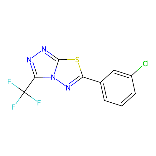6-(3-Chlorophenyl)-3-(trifluoromethyl)[1,2,4]triazolo[3,4-b][1,3,4]thiadiazole structure