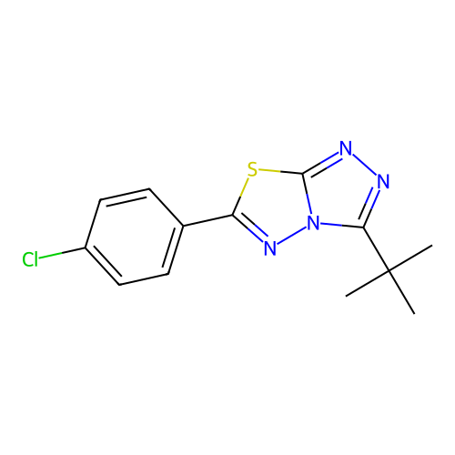 3-Tert-butyl-6-(4-chlorophenyl)-[1,2,4]triazolo[3,4-b][1,3,4]thiadiazole structure