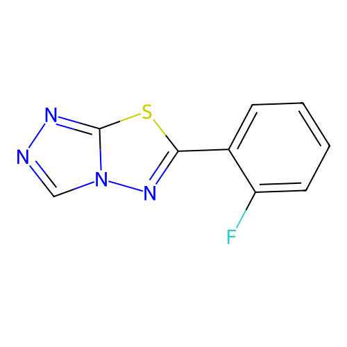 6-(2-Fluorophenyl)[1,2,4]triazolo[3,4-b][1,3,4]thiadiazole structure