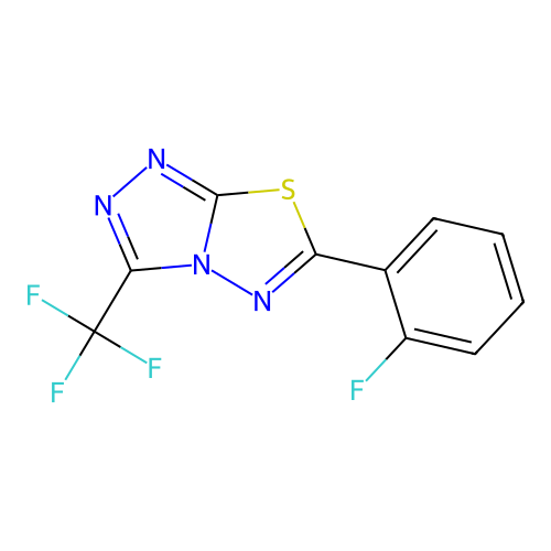 6-(2-Fluorophenyl)-3-(trifluoromethyl)[1,2,4]triazolo[3,4-b][1,3,4]thiadiazole structure