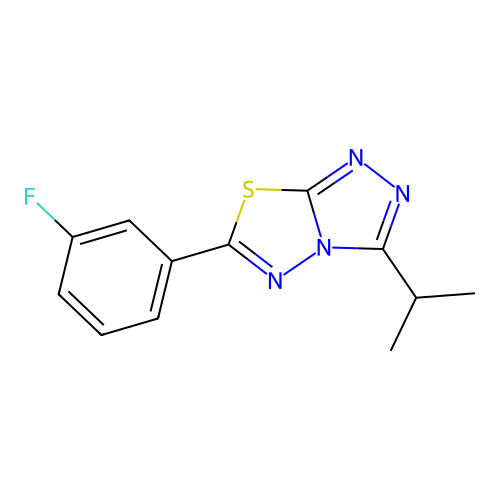 6-(3-Fluorophenyl)-3-propan-2-yl-[1,2,4]triazolo[3,4-b][1,3,4]thiadiazole structure