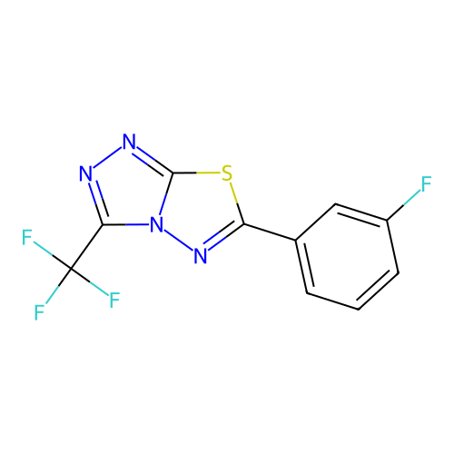 6-(3-Fluorophenyl)-3-(trifluoromethyl)[1,2,4]triazolo[3,4-b][1,3,4]thiadiazole structure