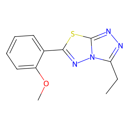 3-Ethyl-6-(2-methoxyphenyl)-[1,2,4]triazolo[3,4-b][1,3,4]thiadiazole structure