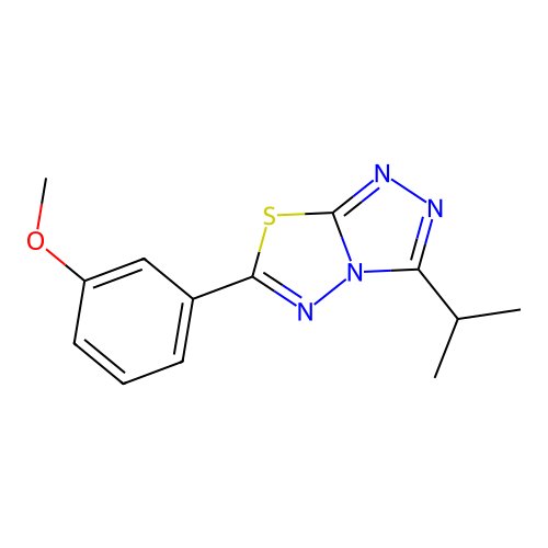 6-(3-Methoxyphenyl)-3-propan-2-yl-[1,2,4]triazolo[3,4-b][1,3,4]thiadiazole structure