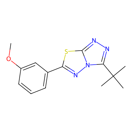 3-Tert-butyl-6-(3-methoxyphenyl)-[1,2,4]triazolo[3,4-b][1,3,4]thiadiazole structure