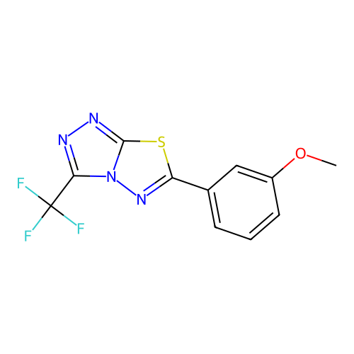 6-(3-Methoxyphenyl)-3-(trifluoromethyl)-[1,2,4]triazolo[3,4-b][1,3,4]thiadiazole structure