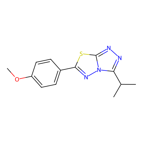 6-(4-Methoxyphenyl)-3-(propan-2-yl)[1,2,4]triazolo[3,4-b][1,3,4]thiadiazole structure