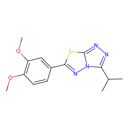 6-(3,4-Dimethoxyphenyl)-3-isopropyl-[1,2,4]triazolo[3,4-b][1,3,4]thiadiazole structure