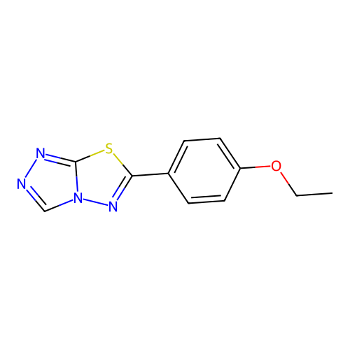 Ethyl 4-[1,2,4]triazolo[3,4-b][1,3,4]thiadiazol-6-ylphenyl ether structure