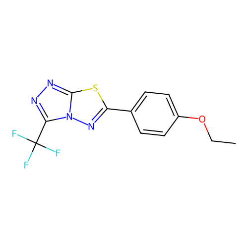 6-(4-Ethoxyphenyl)-3-(trifluoromethyl)-[1,2,4]triazolo[3,4-b][1,3,4]thiadiazole structure