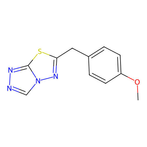 6-[(4-Methoxyphenyl)methyl]-[1,2,4]triazolo[3,4-b][1,3,4]thiadiazole structure