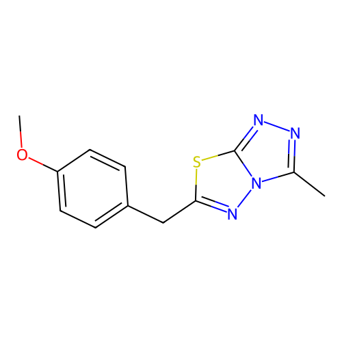 6-[(4-Methoxyphenyl)methyl]-3-methyl-[1,2,4]triazolo[3,4-b][1,3,4]thiadiazole structure