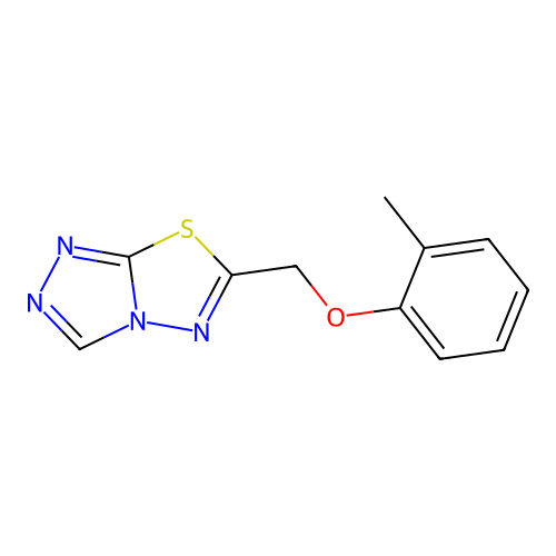 6-[(2-Methylphenoxy)methyl][1,2,4]triazolo[3,4-b][1,3,4]thiadiazole structure