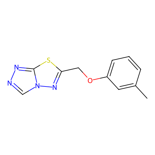6-[(3-Methylphenoxy)methyl][1,2,4]triazolo[3,4-b][1,3,4]thiadiazole structure
