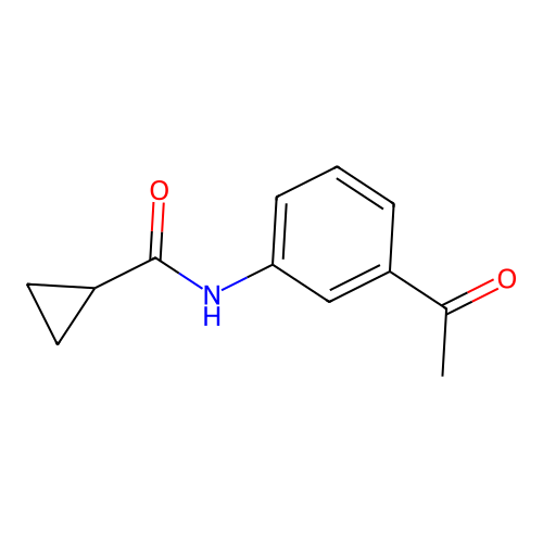 N-(3-acetylphenyl)cyclopropanecarboxamide structure