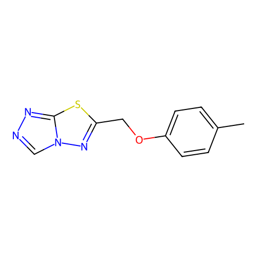 6-[(4-Methylphenoxy)methyl][1,2,4]triazolo[3,4-b][1,3,4]thiadiazole structure