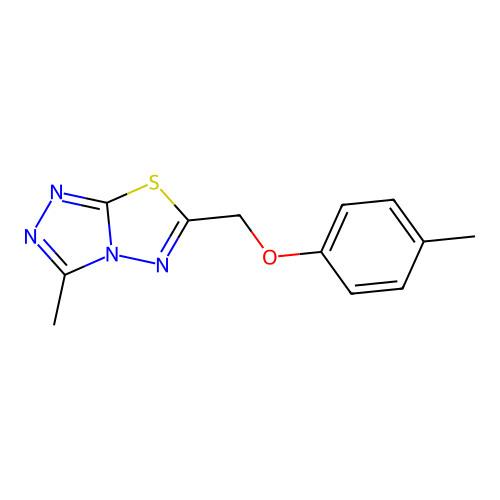 3-Methyl-6-[(4-methylphenoxy)methyl][1,2,4]triazolo[3,4-b][1,3,4]thiadiazole structure