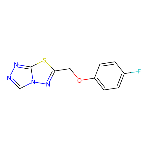 6-[(4-Fluorophenoxy)methyl][1,2,4]triazolo[3,4-b][1,3,4]thiadiazole structure