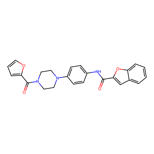 N-[4-[4-(furan-2-carbonyl)piperazin-1-yl]phenyl]-1-benzofuran-2-carboxamide structure