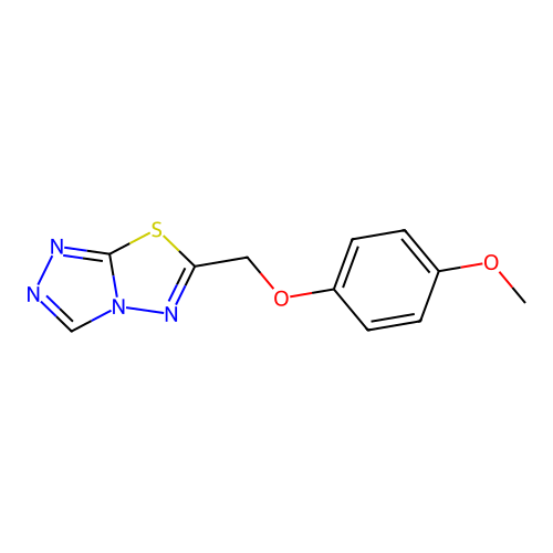 6-[(4-Methoxyphenoxy)methyl][1,2,4]triazolo[3,4-b][1,3,4]thiadiazole structure