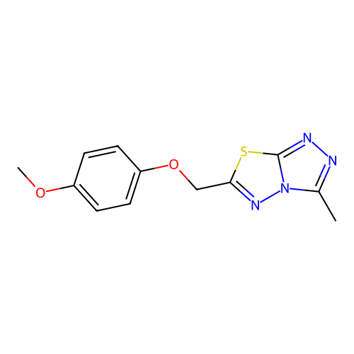6-[(4-Methoxyphenoxy)methyl]-3-methyl[1,2,4]triazolo[3,4-b][1,3,4]thiadiazole structure