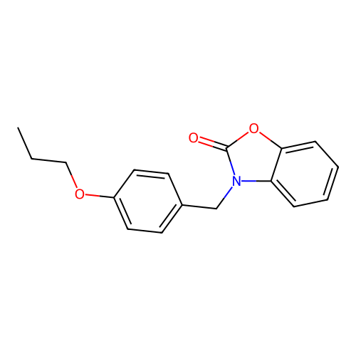 3-(4-propoxybenzyl)benzo[d]oxazol-2(3H)-one structure
