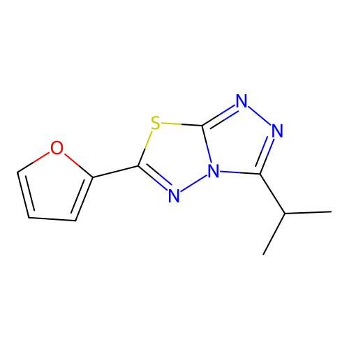 6-(Furan-2-yl)-3-(propan-2-yl)[1,2,4]triazolo[3,4-b][1,3,4]thiadiazole structure