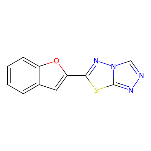 6-(1-Benzofuran-2-yl)[1,2,4]triazolo[3,4-b][1,3,4]thiadiazole structure