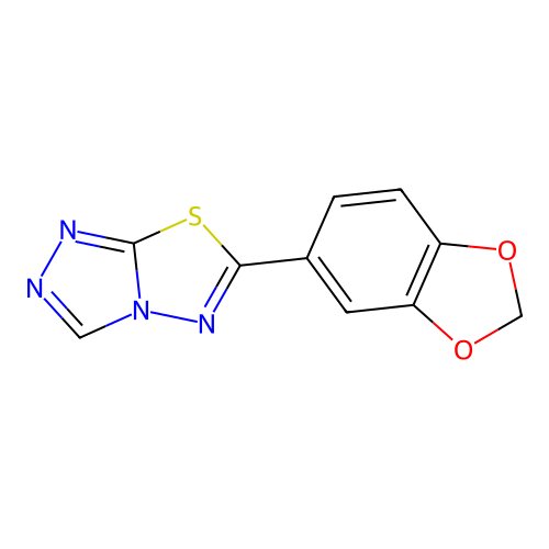 6-(1,3-Benzodioxol-5-yl)[1,2,4]triazolo[3,4-b][1,3,4]thiadiazole structure