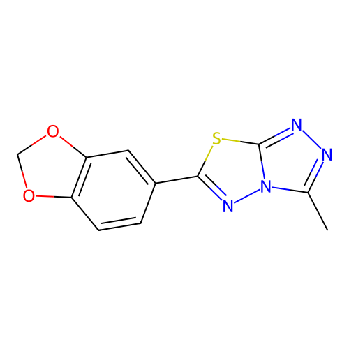 6-(1,3-Benzodioxol-5-yl)-3-methyl[1,2,4]triazolo[3,4-b][1,3,4]thiadiazole structure